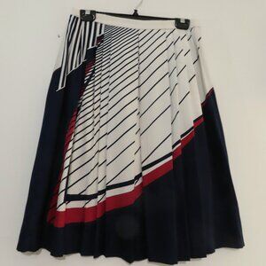 Vintage Navy/Red/White Pleated Skirt